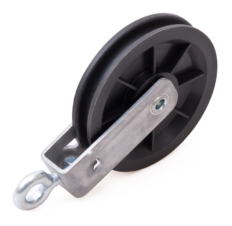 Cable pulley 90with eye-bolt metric M 8,ball bearing