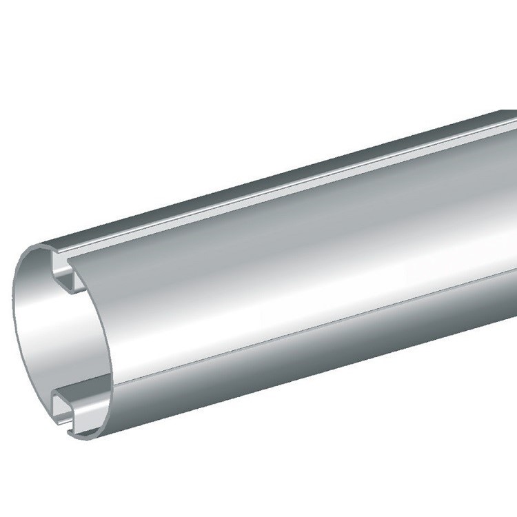 Aluminum tube for roll up curtains 63mm Type 2 L=6,40m - item - 2 grooves