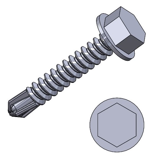 Teks-Schrauben galv.verz. 5,5 x 25mm DIN 7504 K