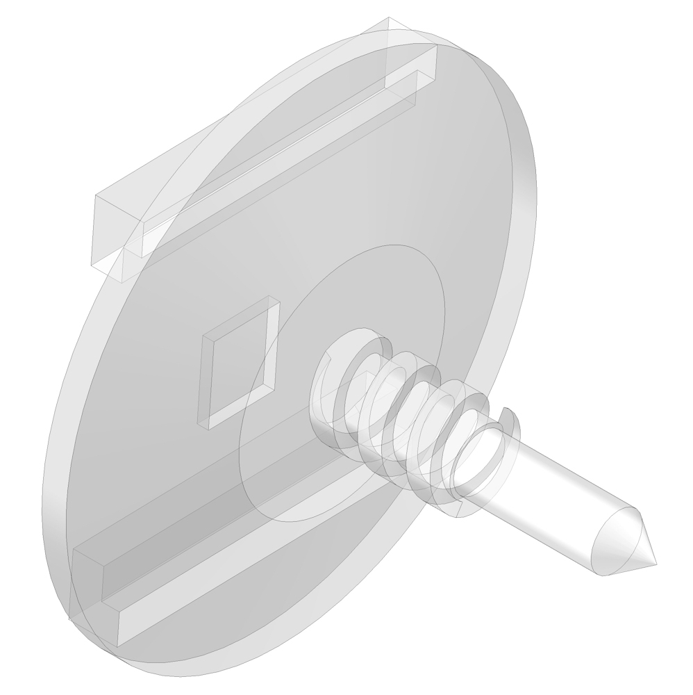 Lexan film fastener, bottom - PU = 100 pcs