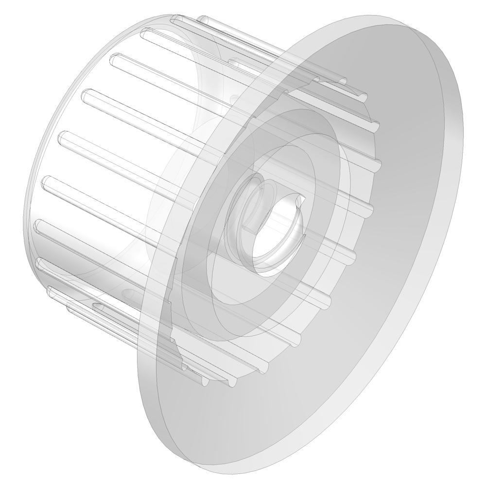 Lexan film fastener, top - PU = 100 pcs